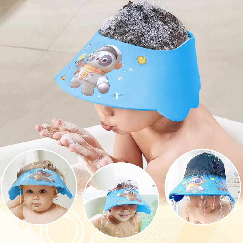 LADES Baby Shower Caps Shield - Adjustable Kids Bath Visor Hat Shampoo Washing Hair Protection Soft Cartoon for Toddler - Image 5